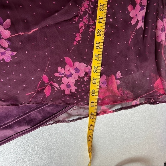 Jessica Howard Women's Sleeveless Floral Dress Lined Rhinestones Purple - Picture 5 of 12